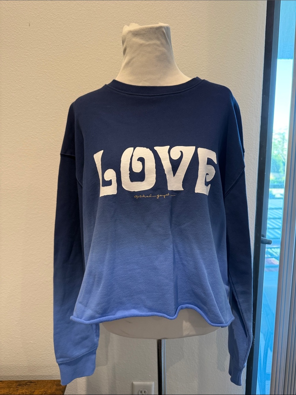 Spiritual Gangster Navy Blue Pullover with White LOVE Graphic
